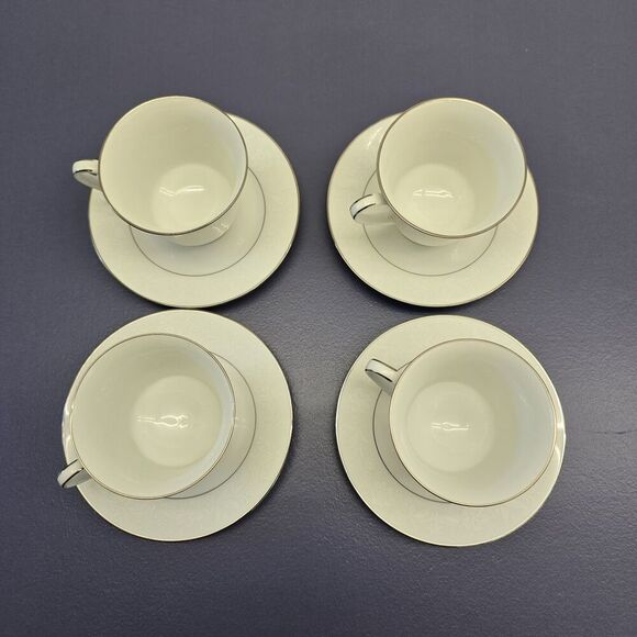 NORITAKE Rainer 6909 Cups & Saucers Set of 4 Vintage Tea Coffee Vintage - Picture 2 of 7